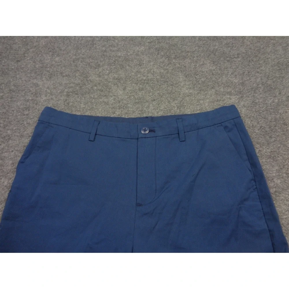 Ash & Erie Shorts Men 34 Blue Chino Flat Front Stretch Twill Golf Drawstring